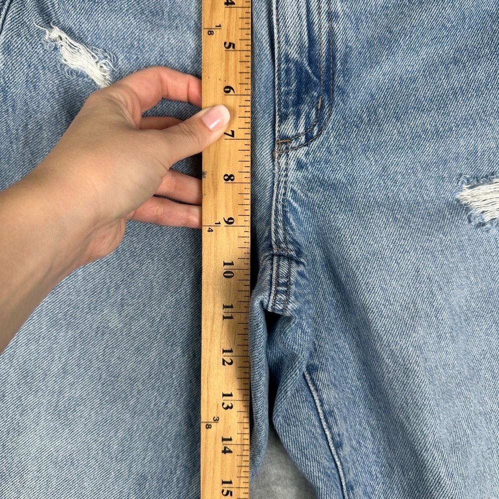 Garage Denim Mom Jeans Womens 00 Distressed Ripped Mid Rise Blue Denim Casual - Picture 6 of 14